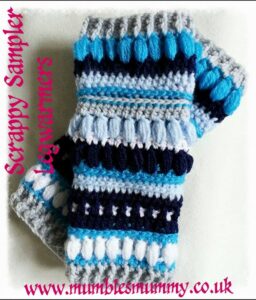 scrappy sampler legwarmers pic